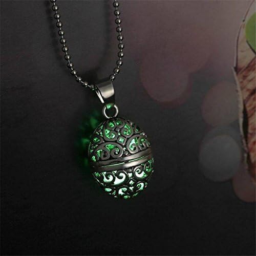 Steampunk Silver Glow in the Dark Filigree Globe Pendant Locket Glow Orb