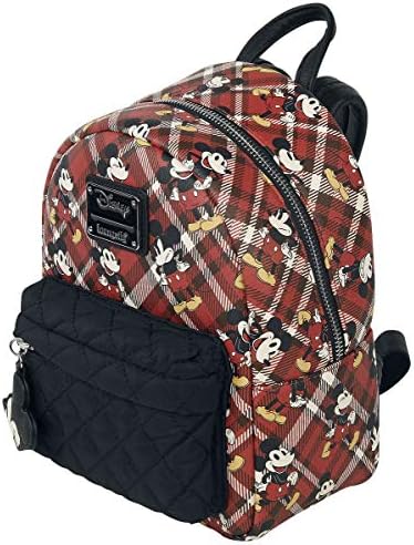 Mickey Mouse Red Plaid Mini Backpack