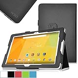 Acer Iconia One 10 B3-A20 Case, IVSO Leather Slim-Book Stand Cover Case for Acer B3-A20 Tablet (Black)