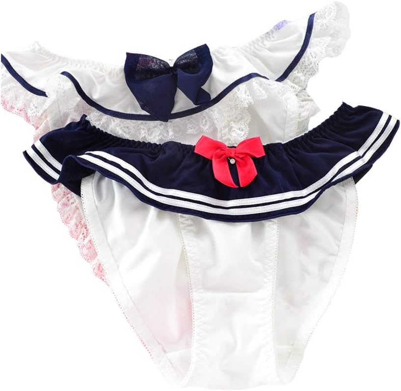 Joyralcos Japanese Bikini Panties Cosplay Anime Underwear Strawberry Print Sailor Style Panty