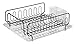 MetroDecor 13.5x17x5-Inch Kitchen Dish Drainer Rack with Tray - Black Matte/Clear
