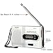 STree Mini Portable Pocket AM FM Radio Built-in Speaker with Telescopic Antenna, Silver