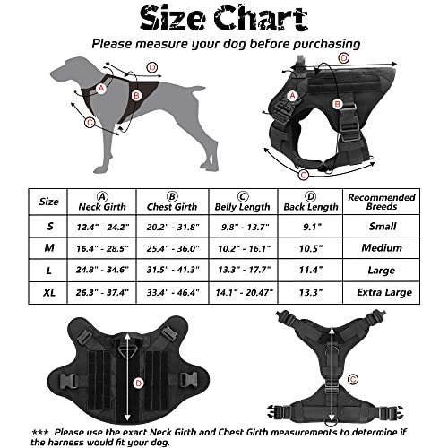 rabbitgoo harness size chart