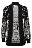Forever Women's Long Sleeve Owl Print Knit Cardigan
