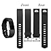 GEAK Compatible with Fitbit Charge 2 Bands, Soft Accessory Replacement Wristband Strap with Secure Metal Clasp for Fitbit Charge 2, Small Classic Black