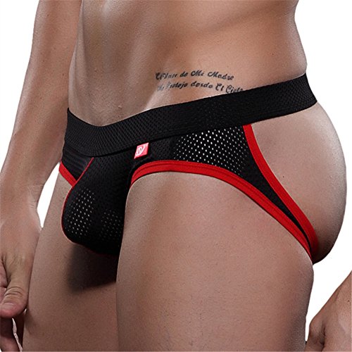 Anun men s mesh low-rise jock strap (m, black)