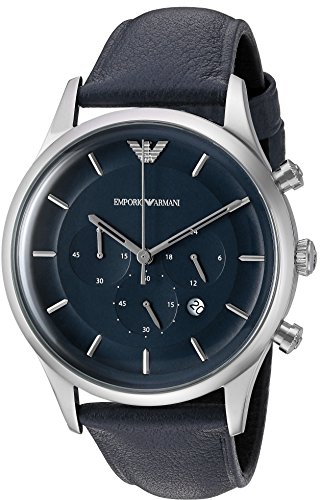 Buy Emporio Armani Men's 'Lambda' Quartz Stainless Steel and Leather Casual  Watch, Color:Blue (Model: AR11018) Online in Bahrain. B01MSYY4IE