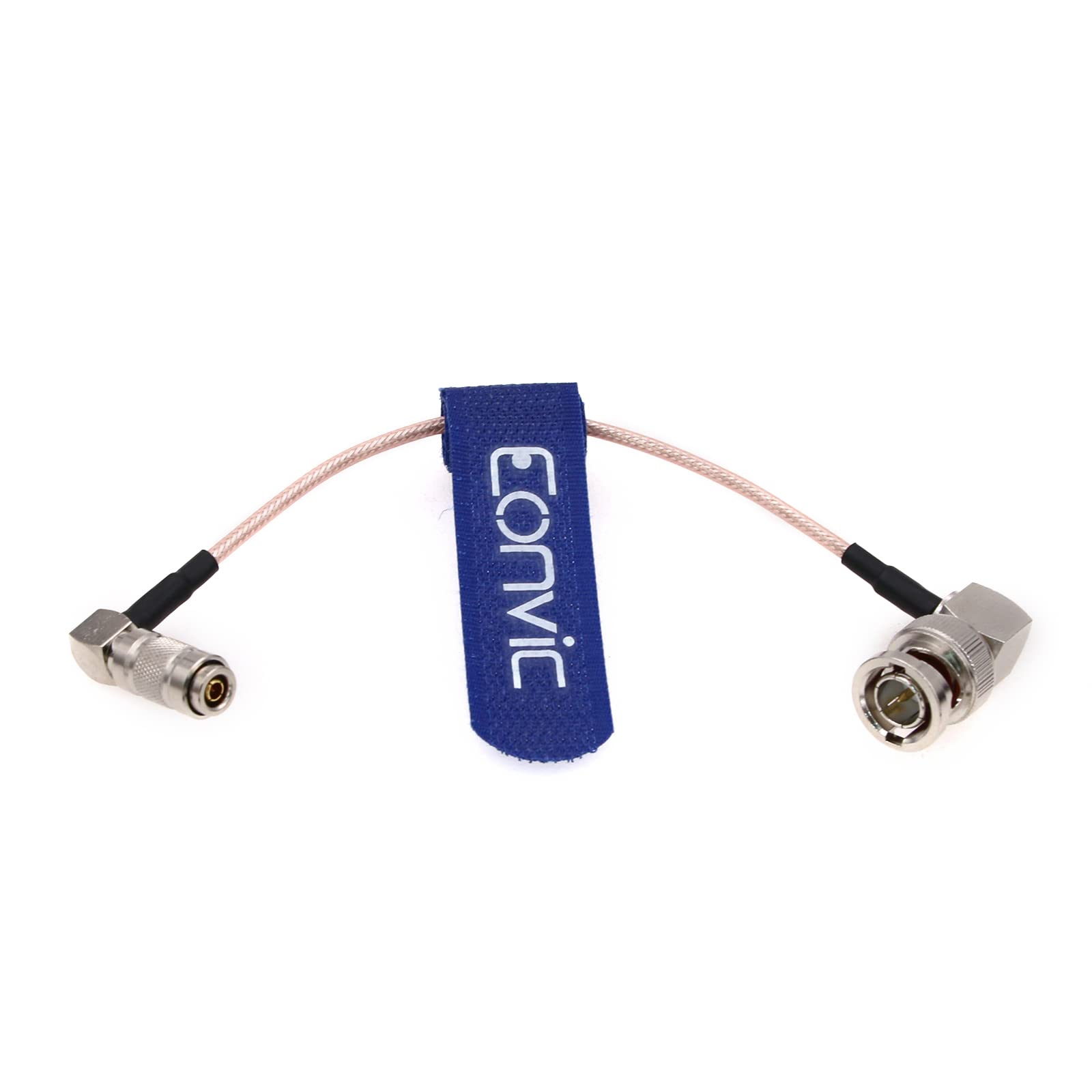 Eonvic BNC Male to Right Angle DIN1.0/2.3 RG179 Coax 75ohm SDI Pigtail Blackmagic Cable 15cm
