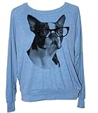 Skip N' Whistle Women's Boston Terrier Raglan Sweatshirt
