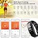 Aneken Fitness Tracker Activity Tracker with Heart Rate Monitor IP67 Bluetooth Smart Bracelet with Pedometer Sleep Monitor Watch with Replacement Strap for Android iOS Smartphone, Black