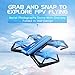 GEEDIAR JJRC H43WH Mini RC Drone, Foldable Quadcopter Drone with WIFI FPV 720P HD Camera, Support APP Control, Headless Mode, G-sensor Mode, Altitude Hold RC Quadcopter (Blue)