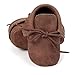 RVROVIC Baby Boys Girls Moccasins Soft Sole Tassels Prewalker Anti-Slip Shoes (S:0~6 Months, PU Dark Brown)