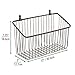 mDesign Small Metal Wire Wall Mounted Storage Organizer Basket Bin for Hanging in Kitchen, Garage, Entryway, Mudroom, Bedroom, Bathroom, Laundry Room - Unity Collection - 2 Pack - Bronze