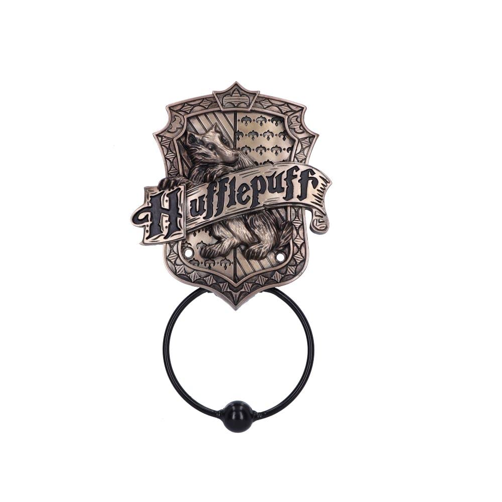 Nemesis Now Officially Licensed Harry Potter Hufflepuff Door Knocker, Bronze, 24.5cm