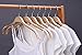 JS HANGER Lightweight Non Slip Wooden Hangers - 30 Pack Heavy Duty Wood Coat Hangers with Soft Stripes for Camisole, Jacket, Dress Clothes, Sweater, Natural Finish