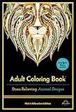 Stress Relieving Animal Designs: Adult Coloring Book, Mini Edition by 