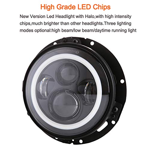 image for XPCTD 7 Inch LED Headlight DOT DRL Light Halo Bulb Kit for Street Glid