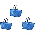 BFSEALS Carrier Storage Bag Frakta, 3 pcs. Set, Elegant Blue color, Shopping and transportation Bag. Large size 21 ¾x14 ½x13 ¾ /19 gallon heavy-duty carrying handles durability, and convenience!