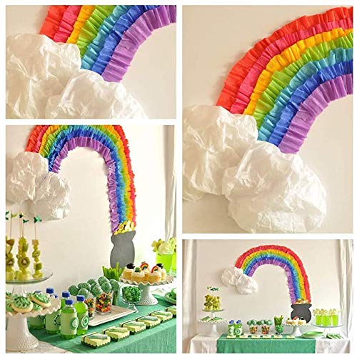 Koogel 36 Pcs Rainbow Streamers,12 Colours Paper Streamers Crepe Paper Streamers Streamer Paper Roll Each Color 147Ft Long for Party Decoration Party Family Gathering Graduation Ceremony Cinco De Mayo