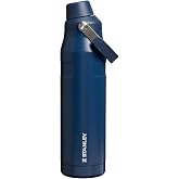 STANLEY IceFlow Fast Flow Bottle, 36 oz, Dark Navy | Angled Spout Lid | Lightweight and Leakproof for Travel and Sports | Easy Carry Handle | Insulated Stainless Steel | BPA-Free