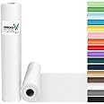 Vanhench White Bulletin Board Paper Roll 17.6"×1800", White Wrapping Paper Easel Painting Drawing Paper Roll Kids Art Supplies, Chart Poster Roll Arts & Crafts Wrap Gift Wrapping Paper 70GSM 50LB…