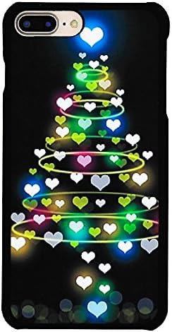 iPhone 8 Plus Glow Fluorescence in the Dark Case Merry Christmas/iphone 7 Plus Black Cover Bumper Anti-Scratch Cover for iPhone 7 5.5-Inch (Hearts Christmas Tree)