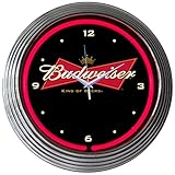Neonetics Budweiser Bowtie Neon Wall Clock, 15-Inch