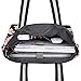 MOSISO Laptop Tote Bag for Women (17-17.3 inch), Canvas Rose Multifunctional Work Travel Shopping Duffel Carrying Shoulder Handbag Compatible with MacBook, Notebook and Chromebook, Black