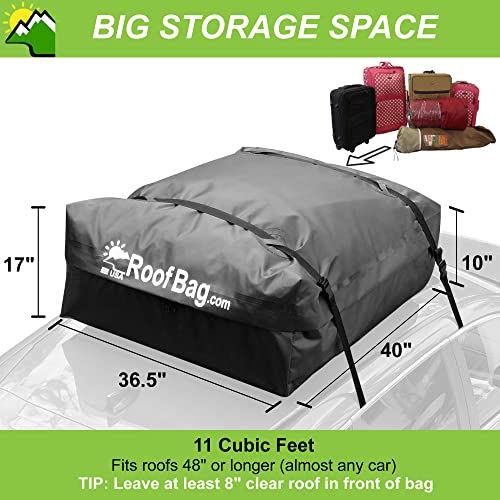 13 Cubic RoofBag Car Rooftop Cargo Carrier, Waterproof Roof Bag Top Luggage Storage Carriers for