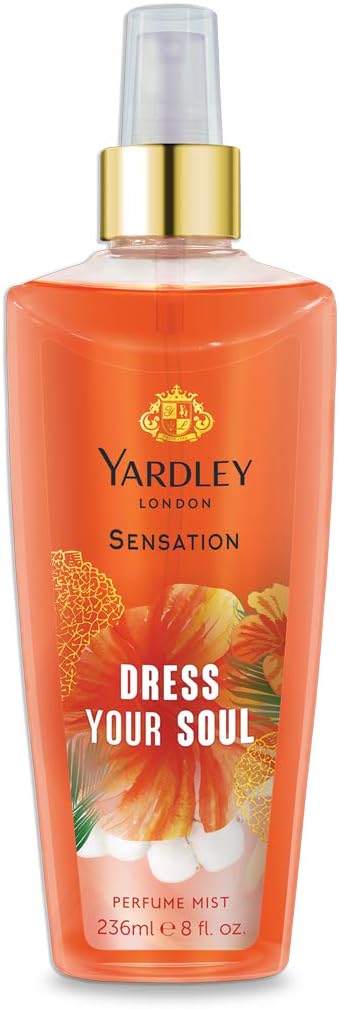 Yardley London Dress Your Soul Perfume Mist 240ml Fruity Floral Musk Gourmand