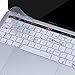 MOSISO Keyboard Cover Compatible Newest MacBook Pro with Touch Bar 13 Inch and 15 Inch (A1989 / A1706, A1990 / A1707) 2018 2016 2017 Release with Touch ID, White Marble