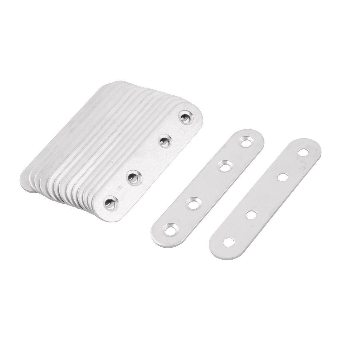 Sourcingmap Stainless Steel Home Furniture Fixing Shelf Shelves Corner Brace Joint Angle Bracket 80 x 17 x 2mm15 Pcs