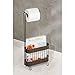 iDesign Twillo Free Standing Toilet Paper Holder and Newspaper and Magazine Rack for Bathroom - Bronze