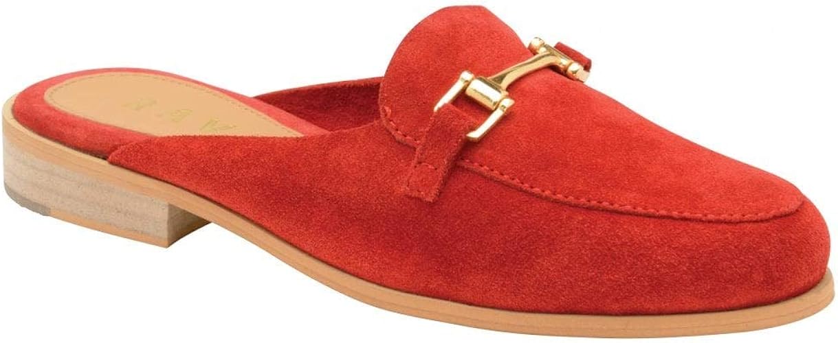 suede backless loafers