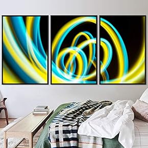 signwin 3 Piece Framed Canvas Wall Art Abstract...