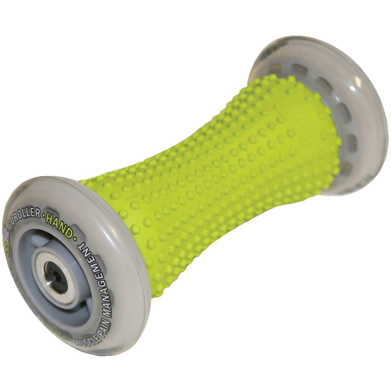 Gofit Foot and Hand Recovery Massage Roller - Green, 6.875 x 2.75-Inch