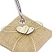 LEORX Burlap Wooden Hearts Wedding Pen Stand Set for Wedding Bridal