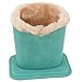 Eyeglass Holder Stand | Plush Lined Glasses Holder Case For Desk And Nightstand | Safely Protects And Stores Eyewear, iPhones And Supplies | Teal Blue Green