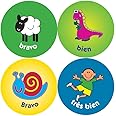 24mm French Language Reward Stickers. Bulk Pack of 240 stickers.