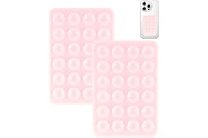 Yojaro 2 Pack Silicone Suction Phone Case Mount, Silicon Adhesive Smartphones Stand Sticky, Non Slip Suction Cup, Hands-Free Phone Accessories Holder for Selfies and Videos Light Pink