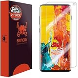 Skinomi TechSkin [2-Pack] (Case Compatible) Clear Screen Protector for Samsung Galaxy S10 6.1" [Will NOT Work w/Verizon Galaxy S10 5G 6.7"] Anti-Bubble HD TPU Film