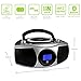 HANNLOMAX HX-315CD Portable CD/MP3 Boombox, AM/FM Radio, Digital Radio Frequency, Bluetooth, USB Port for MP3 Playback, LCD Display,Aux-in, AC/DC Power Source (Black)thumb 4