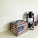 DreamsEden Vintage Wooden Storage Box with Handle - American Flag Pattern Design Treasure Chest for Home Decoration