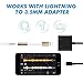 Lightning to 3.5 mm Headphone Jack Adaptor, iPhone 8/8 Plu /7/7 Plus Headphone AUX Adapter Dual Function 8 Pin Lightning to 3.5mm Audio Splitter, Support iOS 11 and Before (No Calling Function) (Back)