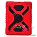 NEW Shockproof Dirt Snow Sand Proof Extreme Army Military Heavy Duty Cover Case Kickstand for Apple iPad Mini 1/2/3 mini 3 2 1 @XYG (8-red/black)