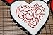 Designer Stencils Contemporary Hearts Cookie Stencils, Beige/Semi-Transparent, Fits 4