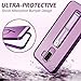 Galaxy S9 Plus Case Clear, Transparent S9+ Back Cover Purple Edges with Kickstand Ring Stand Holder Full Body Shockproof Protective Phone Case for Samsung Galaxy S9 Plus - Lilac Purple