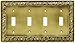 Franklin Brass 64043 Paisley Quad Toggle Switch Wall Plate / Switch Plate / Cover, Tumbled Antique Brass