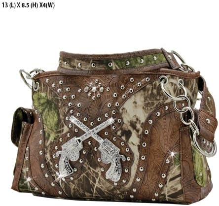 CONCEALED WEAPON HANDBAG PURSE - BROWN
