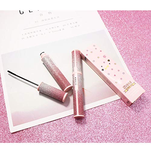 Waterproof Mascara, Starry Sky Slim Mascara Thick Curling Long-Lasting Anti-Sweat and Non-Blooming Long Mascara Thick Curls Waterproof Long-Lasting Make up for Women (a)